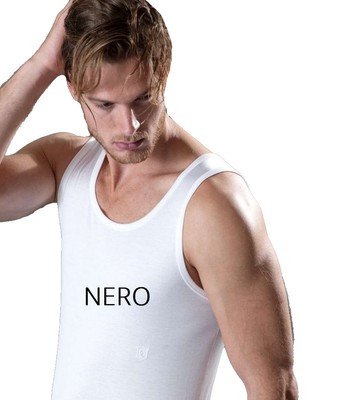 Herren Tanktop Schulterfrei Schottischer Garn Gicipi 261 Schwarz Gr. 8
