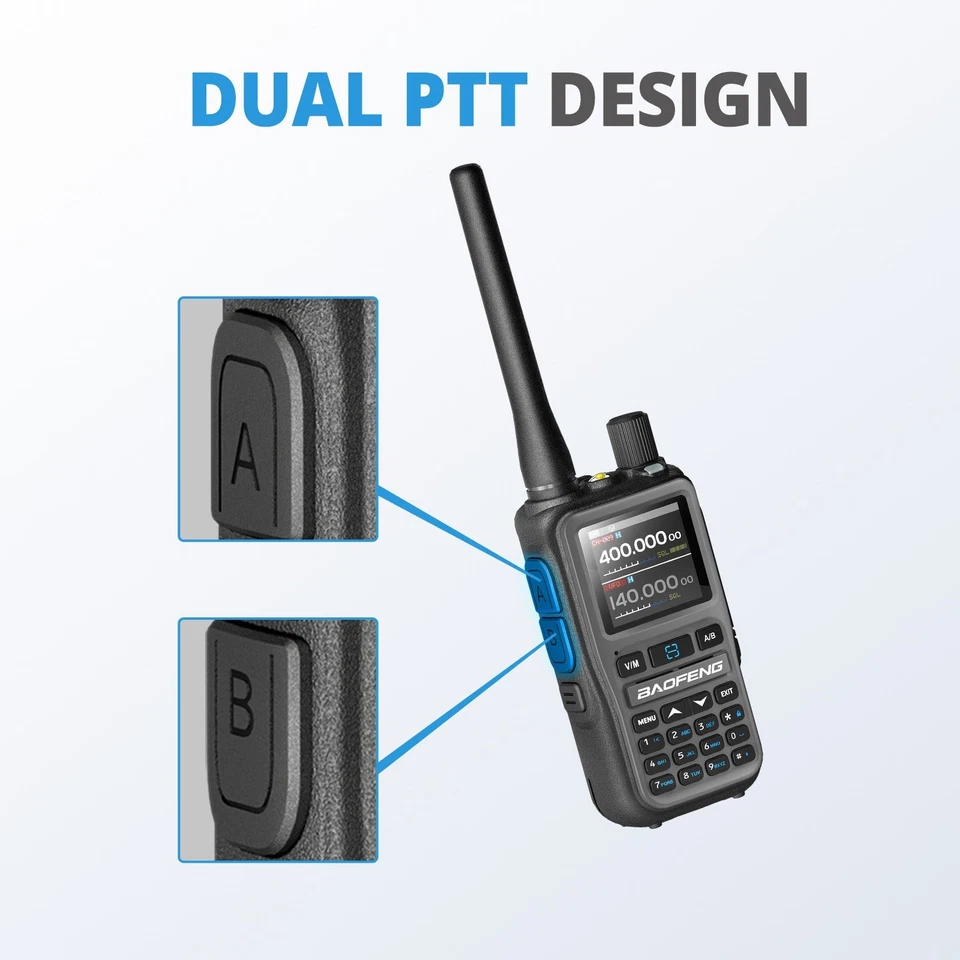 Baofeng UV5R Mini Dual-band Radio VHF UHF Double PTT Key USB C APP Programming - Image 4 of 4