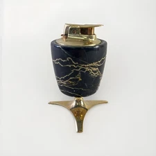 Vintage Ronson Varaflame Valiant Table Lighter Marble Base England Mid-Century