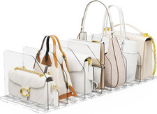 Bag  Purse Organizer for Closet, 2 Sets Adjustable Clear Handbag Storage Shelf,