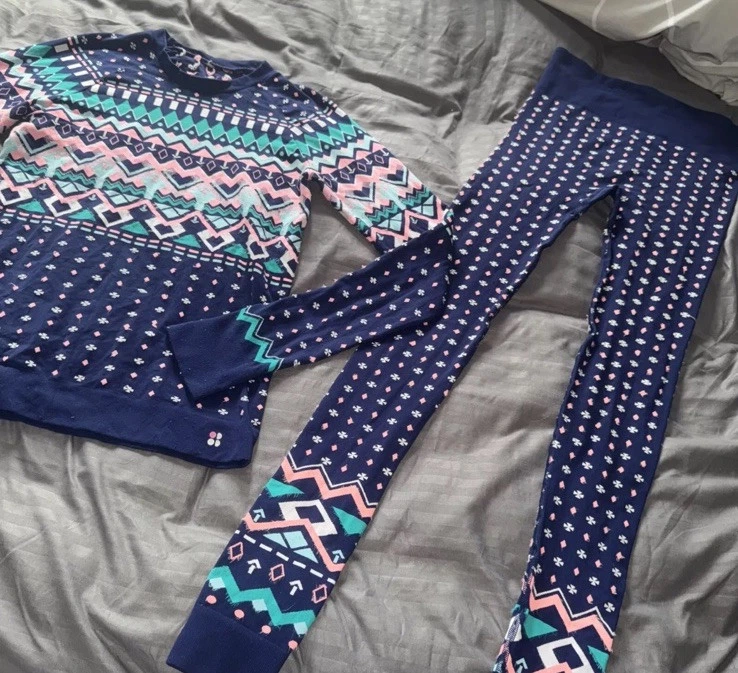 Sweaty betty size S ski thermals Base Layer Set vg