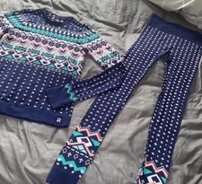 Sweaty betty size S ski thermals Base Layer Set vg