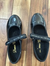 Dance Class Black Patent Tap Shoes Girls size13.5