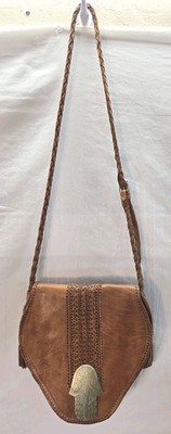 *Four Winds Trading Co. Braided Leather Bag Purse Handcrafted Leather Handbag