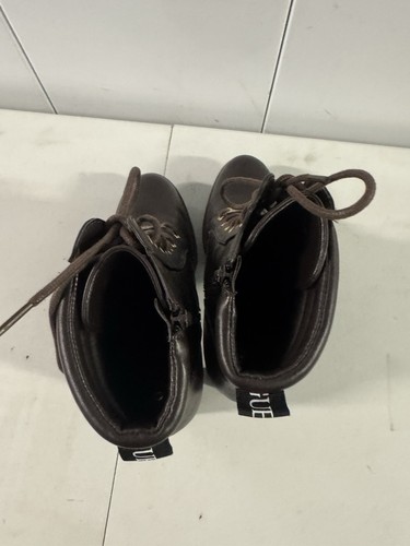 GUESS Manners Laced Platform High Heeled Combat Boots Black Sz 11 NEW NO BOX - Picture 6 of 8