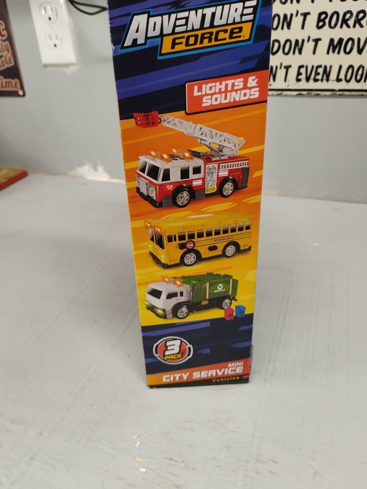 Adventure Force Mini City Service Vehicles w/ Lights and Sounds Kids Toy 3 Pack