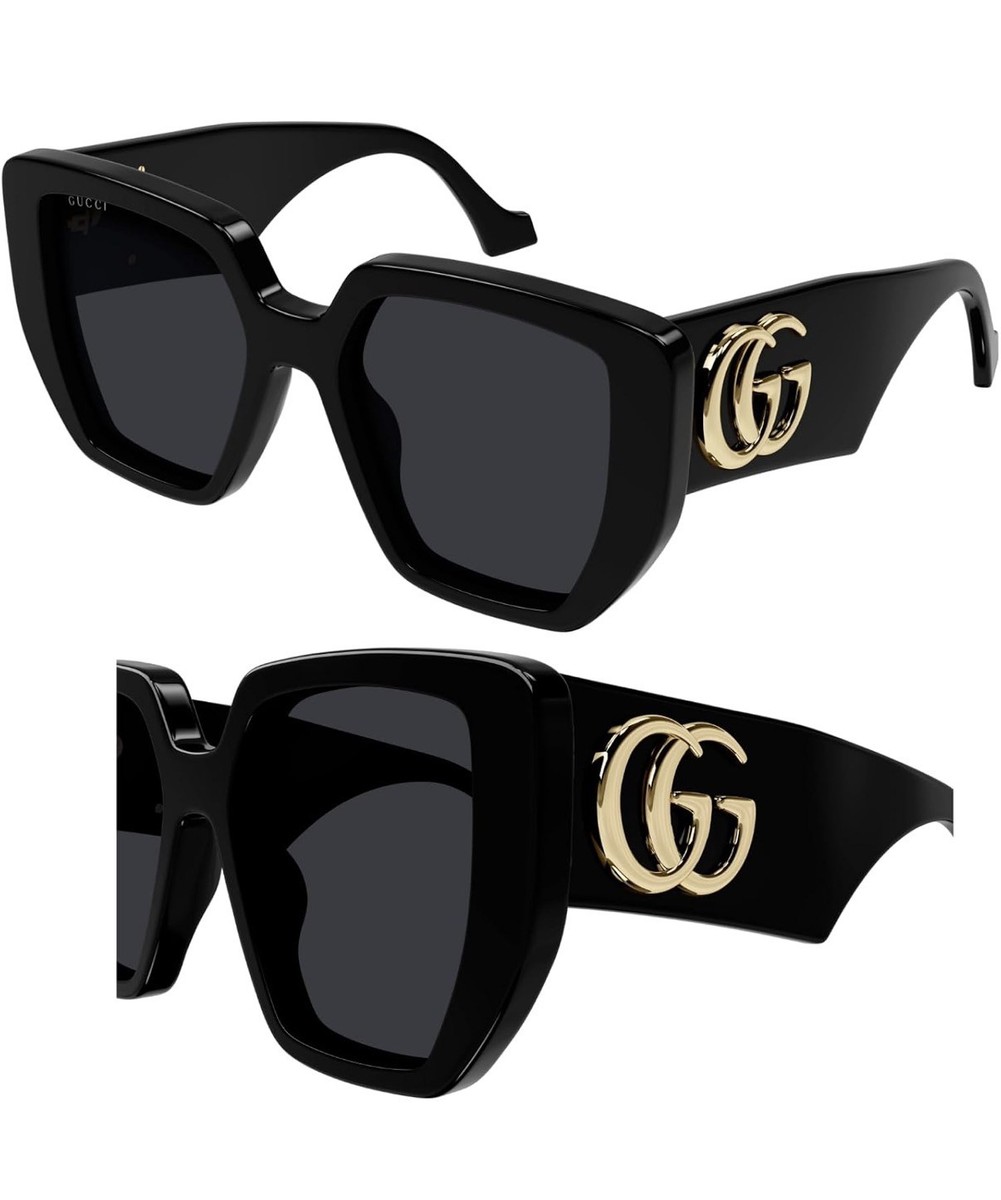 Gucci Women Square Oversized Sunglasses Black Frame Grey  display picture 2