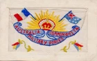 RARE: AUSTRALIAN COMMONWEALTH MILITARY FORCES: WW1 EMBROIDERED SILK POSTCARD