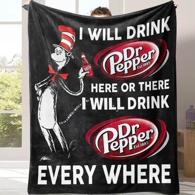 Soda Cat American Vibes Fan Gift Flannel Blanket Cozy Throw