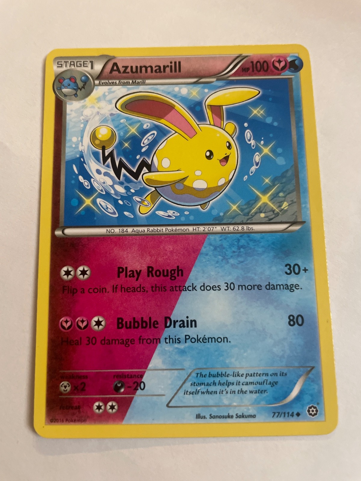 Azumarill 77/114 XY - Steam Siege Regular