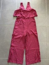 Ajoy Womens Sz AU 10 Jumpsuit Wide Straight Leg Fabric Sheen no Label VGC