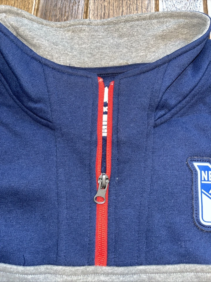 Fanatics New York Rangers 1/4 Zip Pullover Men’s 3 Blue Cotton/ Polyester - Image 4 of 4