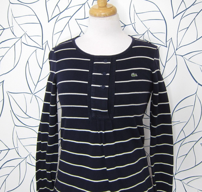 blue striped lacoste dress Lacoste Y2K Polo Mini Dress Blue-Multi Stripe Size-XS