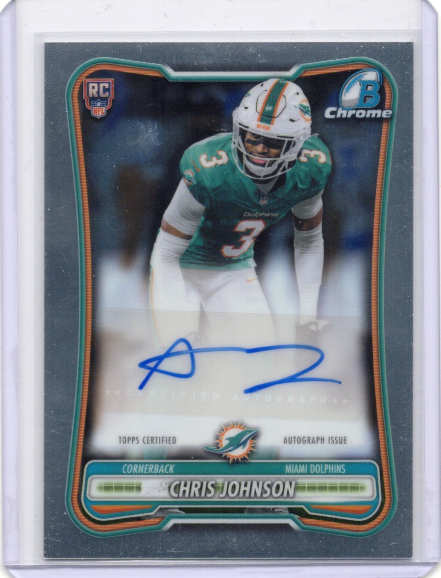 2026 Bowman #BCRA-CJH Chris Johnson Dolphins AU Chrome Rookie Autographs