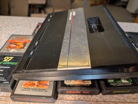 Atari 7800 Console With 16 Games Tested Defender  Space Invaders Xevious