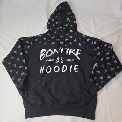 Bonfire Hoodie Men's Black S Seaside New York Area Code 212 Grunge Streetwear