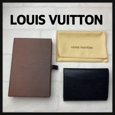 Louis Vuitton Card Case Black Epi M56582 Business Card Holder