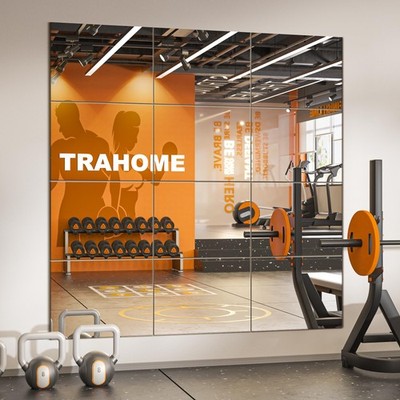 Wall Mirror Tiles, 16''x12''x12PCS Full Length Home Gym Mirror for Garage, Bedr...