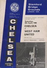Chelsea v West Ham United programme, 1965-66