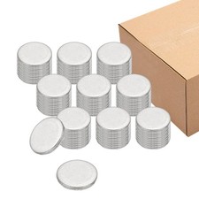 100Pcs Metal Stamping Blanks, 7mm Round Stamping Tags Stainless Steel, 7x1mm