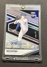 2020 ELITE EXTRA EDITION NICK BITSKO AUTOGRAPH PRIME NUMBERS BLACK SSP RC #d 1/1