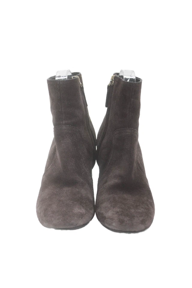 Botines Tods Mujer Gamuza Texturizada Forrados Cremallera Lateral Trasera Con Cuentas Bloque Marrón Talla E Foto 2 de 4