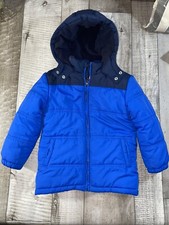 Gymboree ARCTIC EXPLORER BLUE w/ BLACK COLLAR PUFFER JACKET Size 5/6