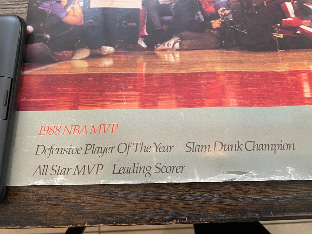 1988 NIKE POSTER CARDS MICHAEL JORDAN NBA MVP SLAM DUNK CHAMPION