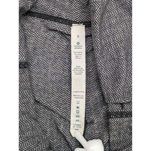 Lululemon Athletica Skinny Will Leggings Athletic Herringbone Drawstring Size 8 - Picture 7 of 10