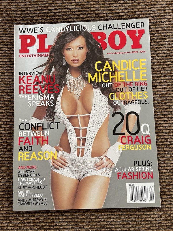 Playboy Magazine April 2006 Candice Michelle Fashion Craig Ferguson Keanu Reeves
