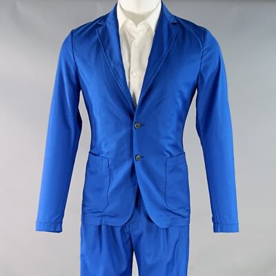T-JACKET by TONELLO Größe M Königsblau Schurwolle Kerbe Revers Anzug