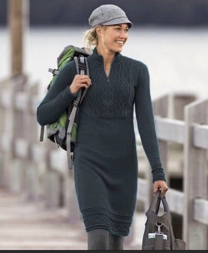 Athleta Gray Sawtooth Cable Knit 