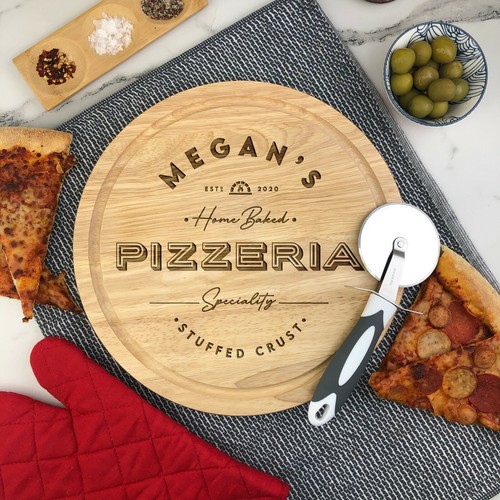 Personalised Pizza Serving Board Home Baked Pizzeria Chopping Board Birthday - Picture 5 of 28
