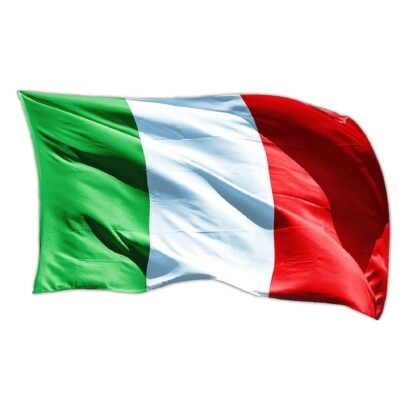 Bandierine Italia in Pvc 30x20 cm. con astina - WWW