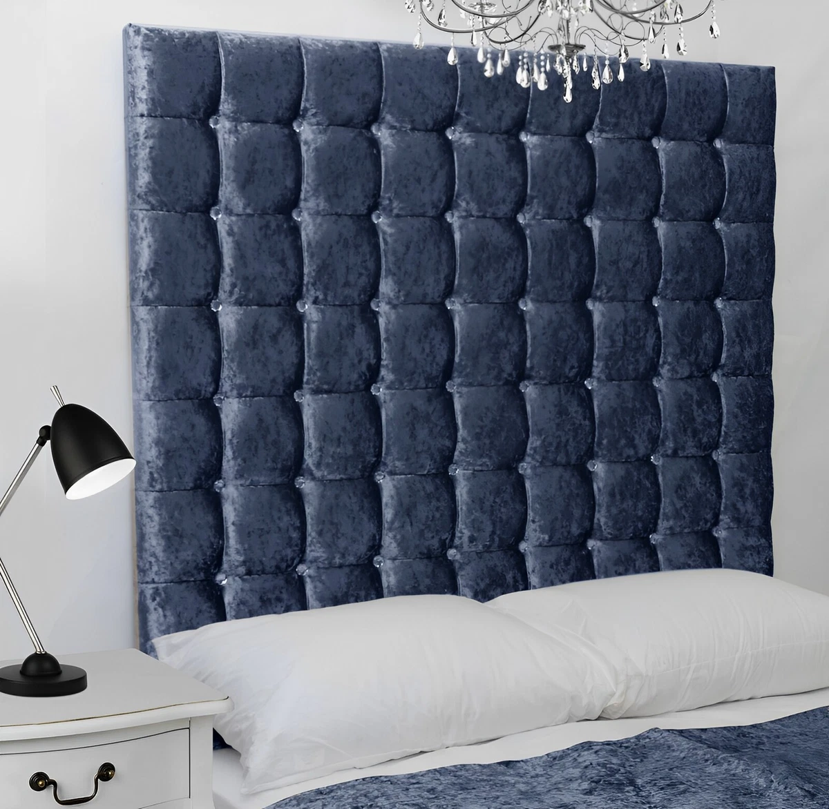 Denim headboard deals