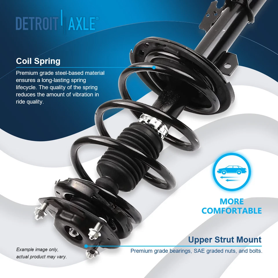 Front Struts w/ Coil Soring Assembly Sway Bar Links for 2007-2010 Toyota Sienna - Imagem 3 de 4