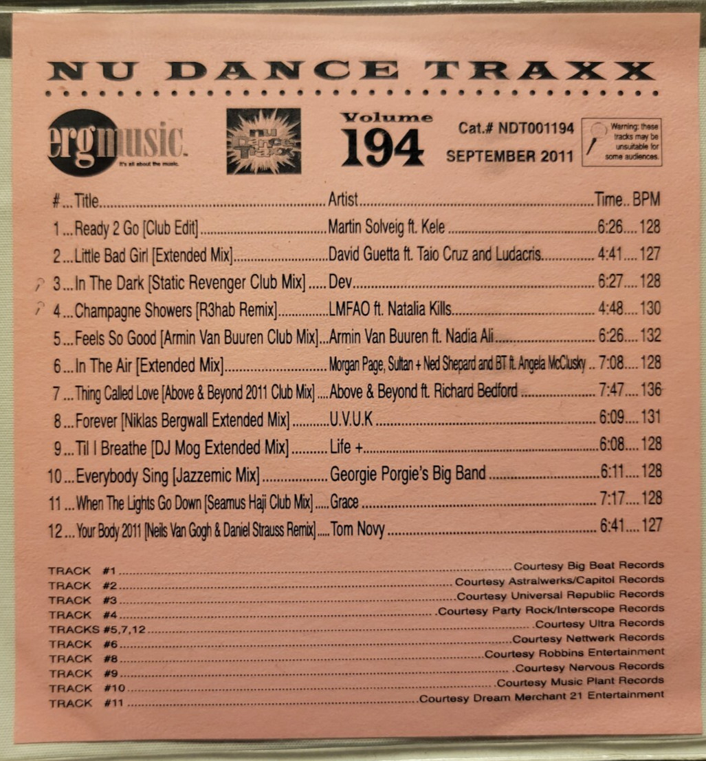 ERG Dance Traxx 194 CD