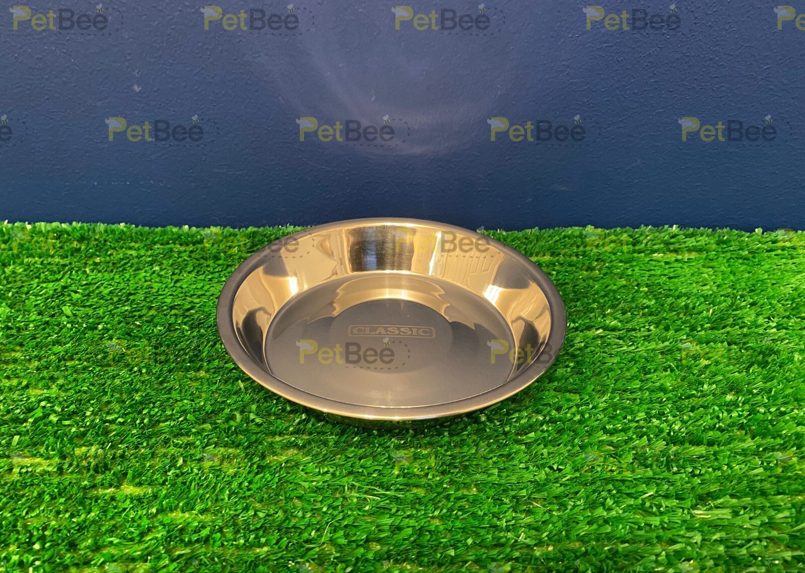 SHALLOW STAINLESS STEEL BOWL / DISH 6"" inch - Classic Dog Cat bp Food Water Dish