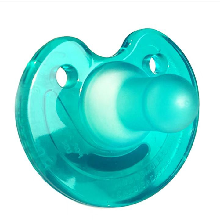 Green Sleeping silicone Notched Newborn Soothie Pacifier For 0-6
