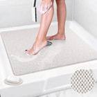 Shower Mat Non Slip: 31 X 31 Inch Extra Large Square Shower Mats with Drain Hole