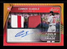 2022 Panini Absolute Connor Seabold Tools of the Trade Gold Patch Auto /10