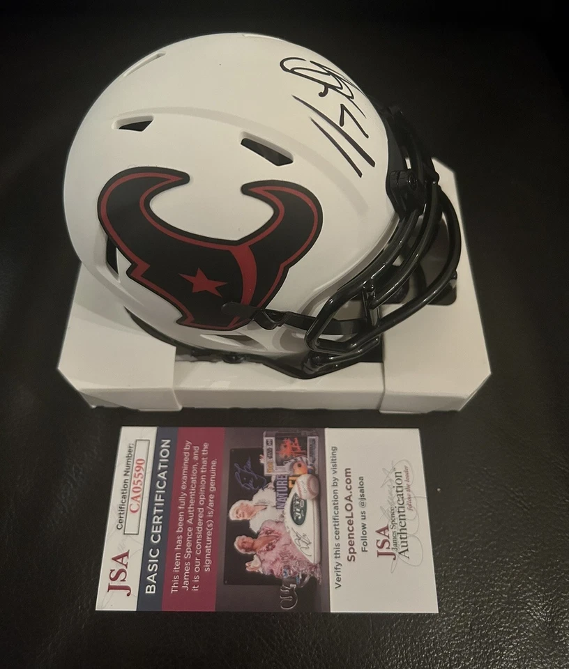JJ Watt Signed Autographed Lunar Eclipse Mini Helmet Houston Texans JSA COA - Image 2 of 3