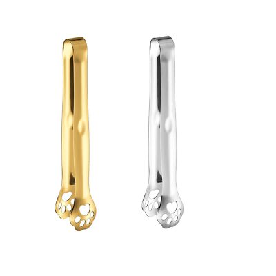 2 PCS Cat Paw Food Tongs 304 Stainless Steel Non-Slip Cooking Serving Clip