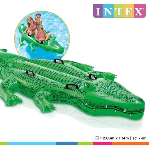 INTEX Aufblasbares Krokodil Wasserspielzeug Wasserhängematte Wassermatte - Bild 3 von 3