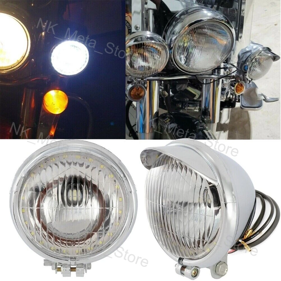 Passing Spot Light LED Angel Eyes For Honda Shadow ACE Aero VT 750 1100 VLX 600 Foto 4 de 4