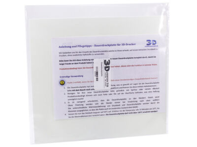 Dauerdruckplatte weiß 1,5 mm 260x354 mm für z.B. Ultimaker S5 3D Drucker
