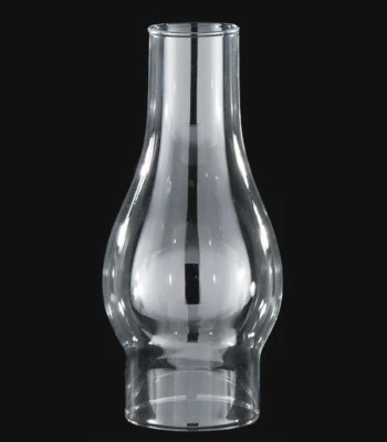 B&P LAMP SUPPLY 3" X 8 1/2" CLEAR GLASS HURRICANE OIL LAMP CHIMNEY FOR #2 BURNER NEW 57932JB