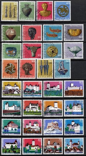Switzerland Pro Patria 1972-87 (16 complete sets) VFU (2 pages)