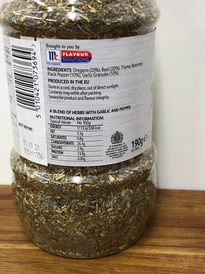 Schwartz Italian Seasoning 190g Mixed Dried Herbs , Oregano Basil Thyme Rosemary - Image 2 of 4