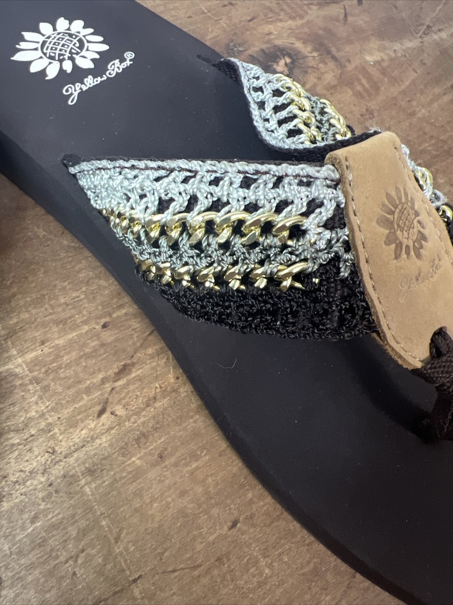 Yellow Box flip flops 7.5 | eBay